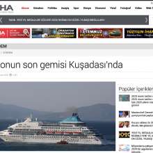 SEZONUN SON GEMİSİ KUŞADASI’NDA