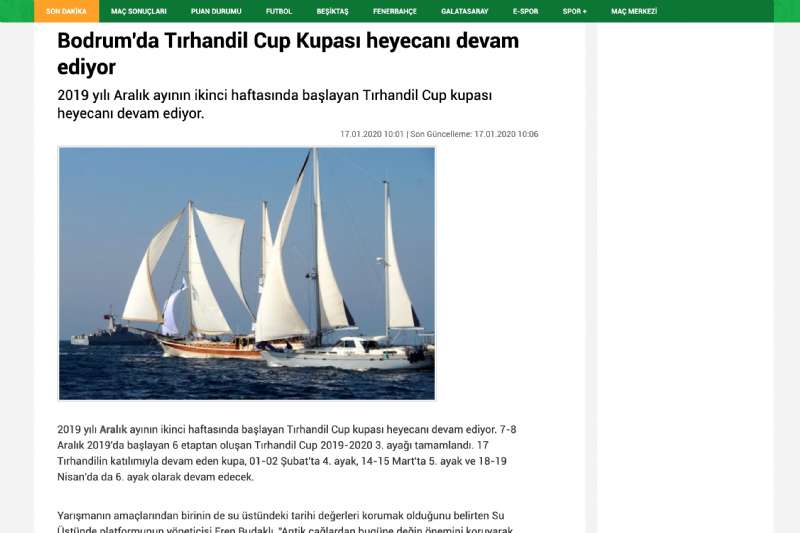 Tirhandil Cup Continues in Bodrum