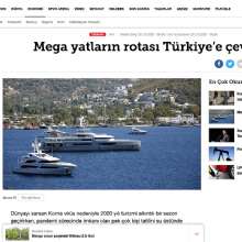 Mega Yachts route to Turkey