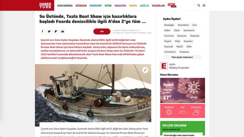 Su Üstünde, Tuzla Boat Show için hazırlıklara başladı
