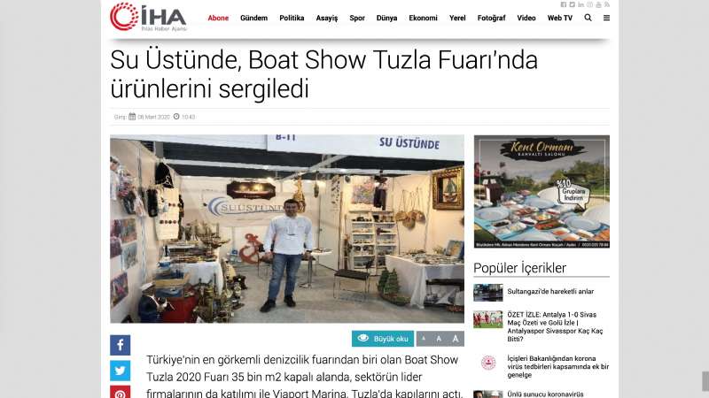 Su Üstünde, Boat Show Tuzla Fuarı'nda ürünlerini sergiledi