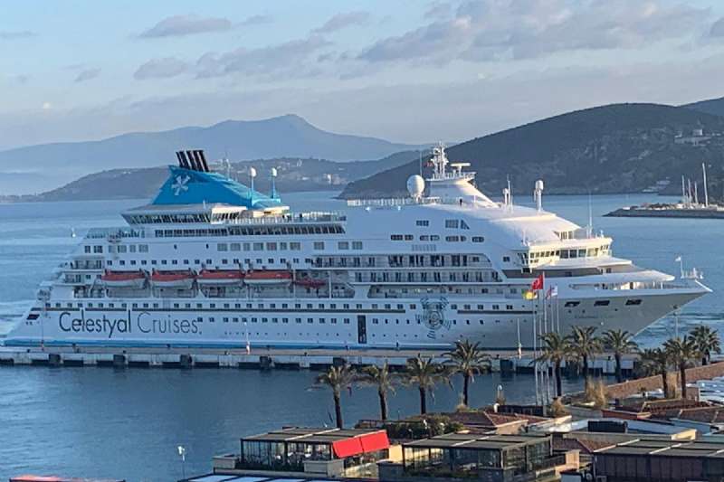 First Ship of the Season in Kusadasi