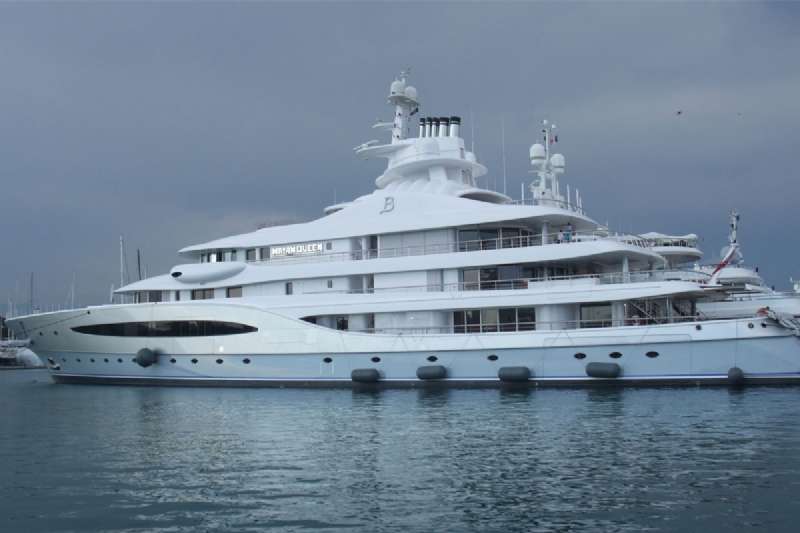 Mega Yacht Mayan Queen IV Arrived at Fethiye Harbor