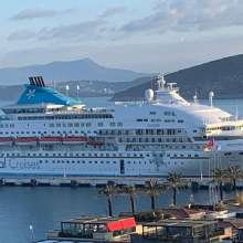 First Ship of the Season in Kusadasi