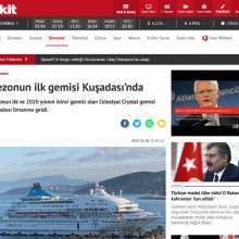 The first ship of the season is in Kusadasi