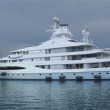 Mega Yacht Mayan Queen IV Arrived at Fethiye Harbor