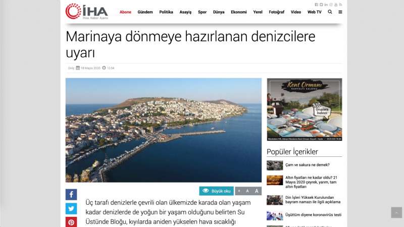 Marinaya dönmeye hazırlanan denizcilere uyarı