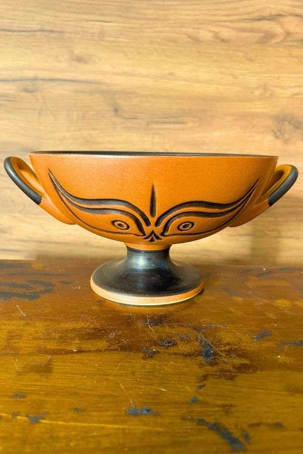 Vintage Porselen Kylix Dionysos Kupası