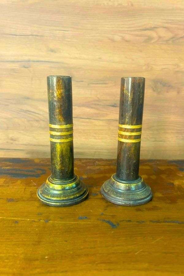 Ahşap Jajha İkili Mumluk